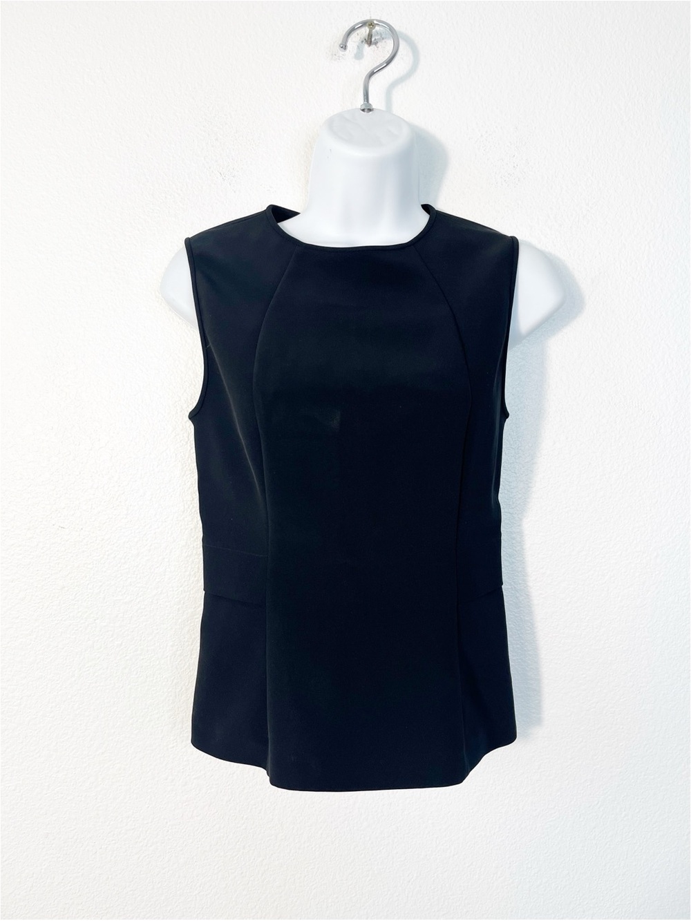 T by Alexander Wang Sleeveless Top Black Structured Blouse Classic Size 0
